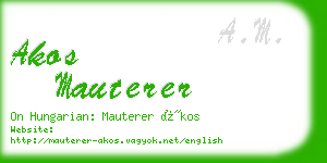 akos mauterer business card